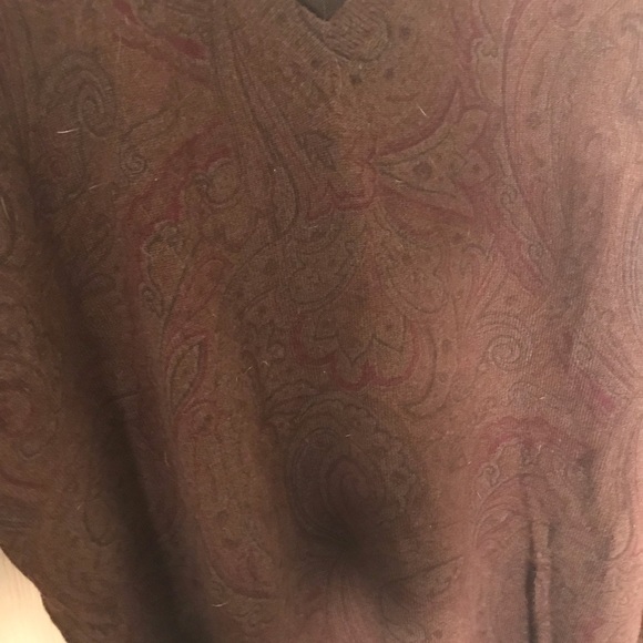 Neiman Marcus V-neck Brown Cashmere Sweater - Picture 2 of 4